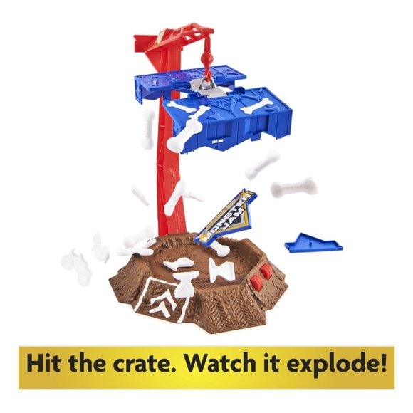 Monster Jam Blasting Bones Playset Includes Monster Mutt Dalmation Truck NIB - Picture 12 of 13